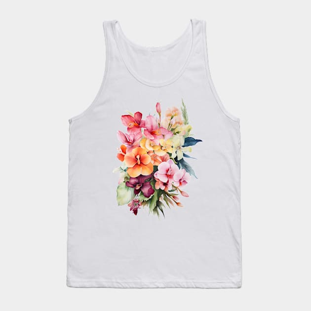 Tropical Paradise Watercolor flowers Vol.16 Tank Top by srattha